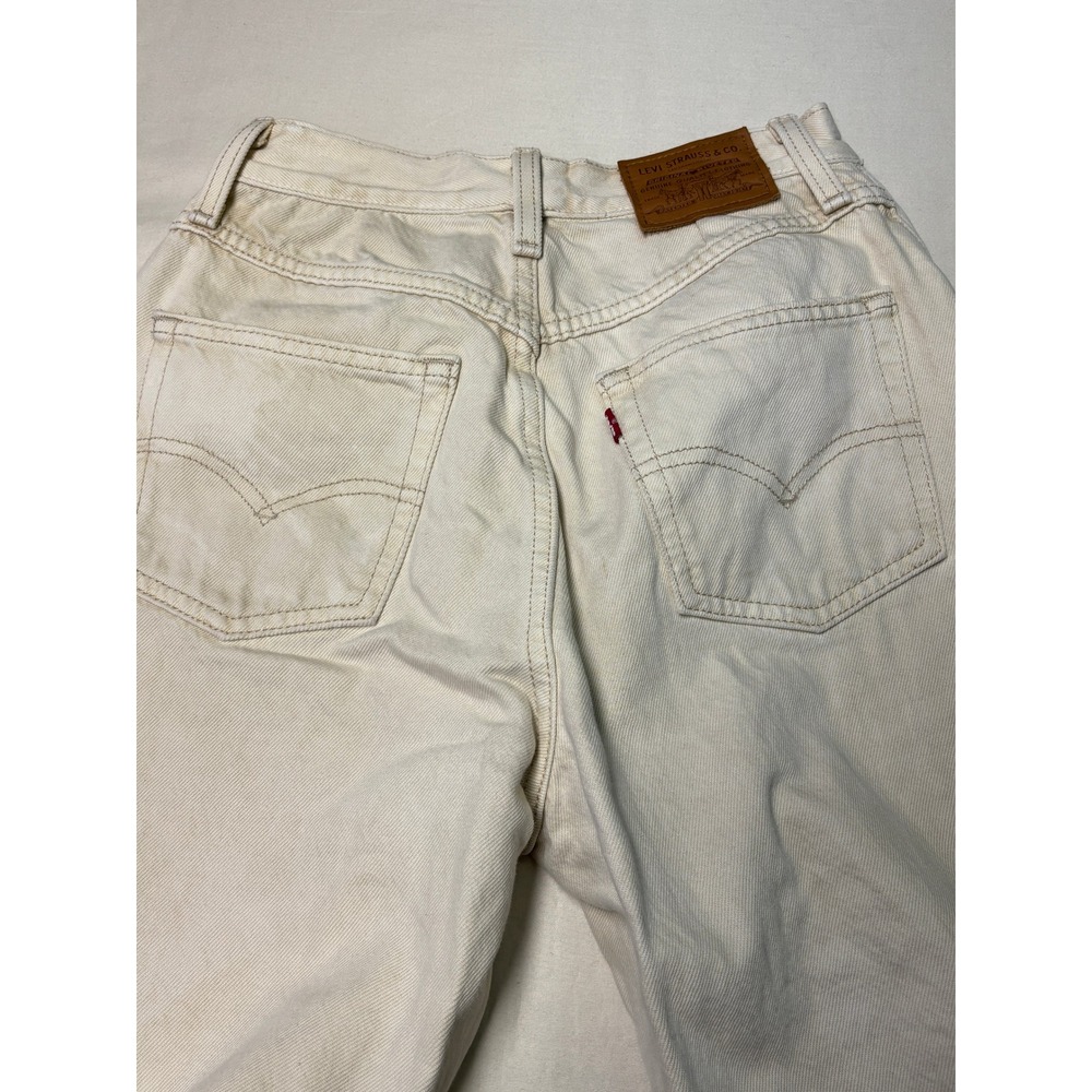 Levi Strauss Premium 80s Mom Jean Light Cream Beige Size 25x27 - Picture 11 of 16